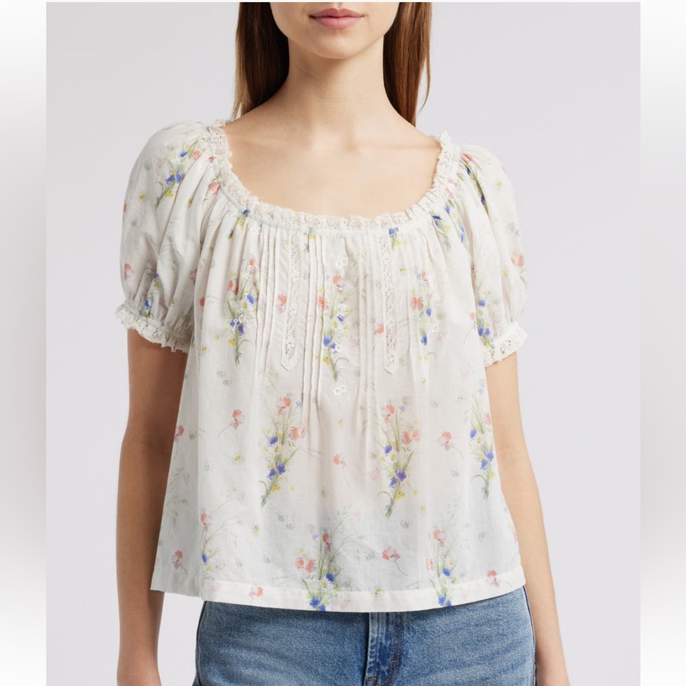 Frederica Floral Organic Cotton Top